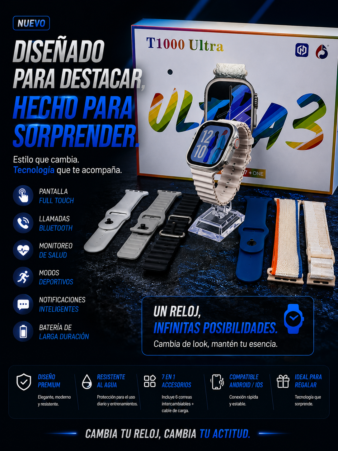 Reloj Smart Watch T1000 Ultra