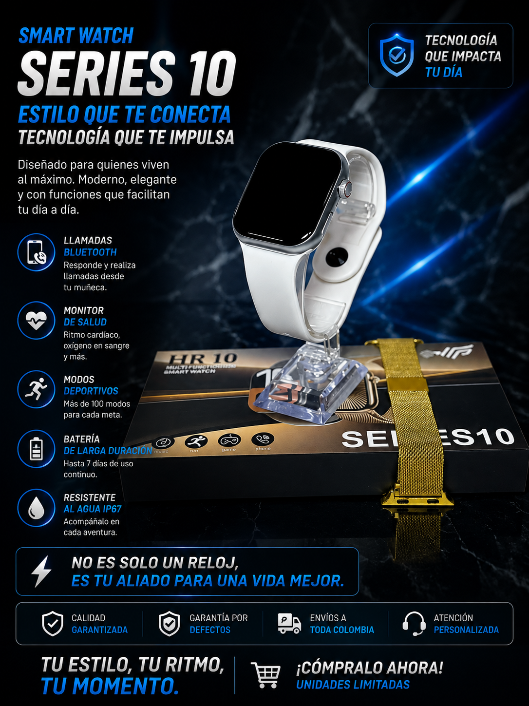 Reloj Inteligente Smartwatch Hr10 Doblep