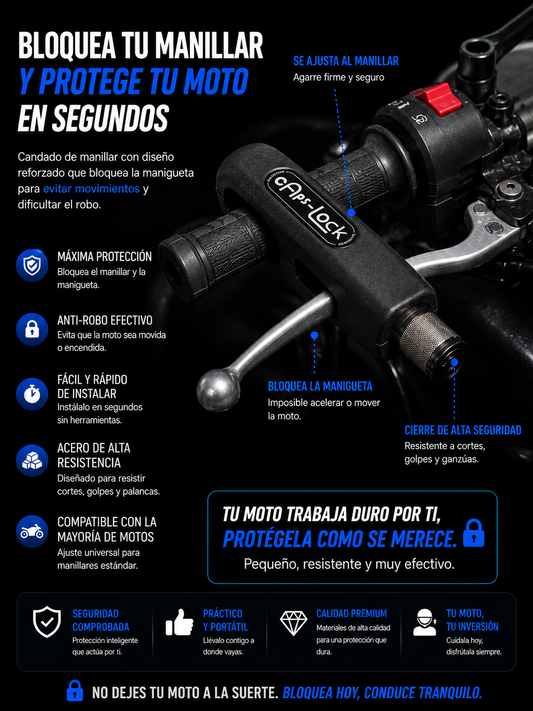 Candado Moto Manillar Seguro