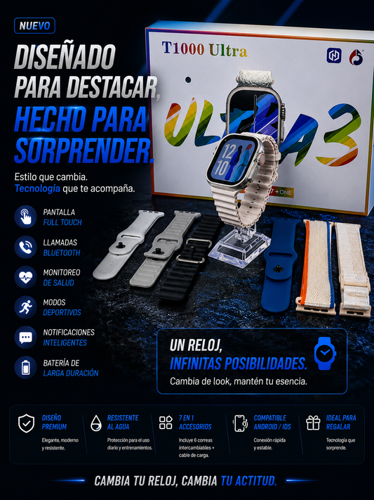 Reloj Smart Watch T1000 Ultra